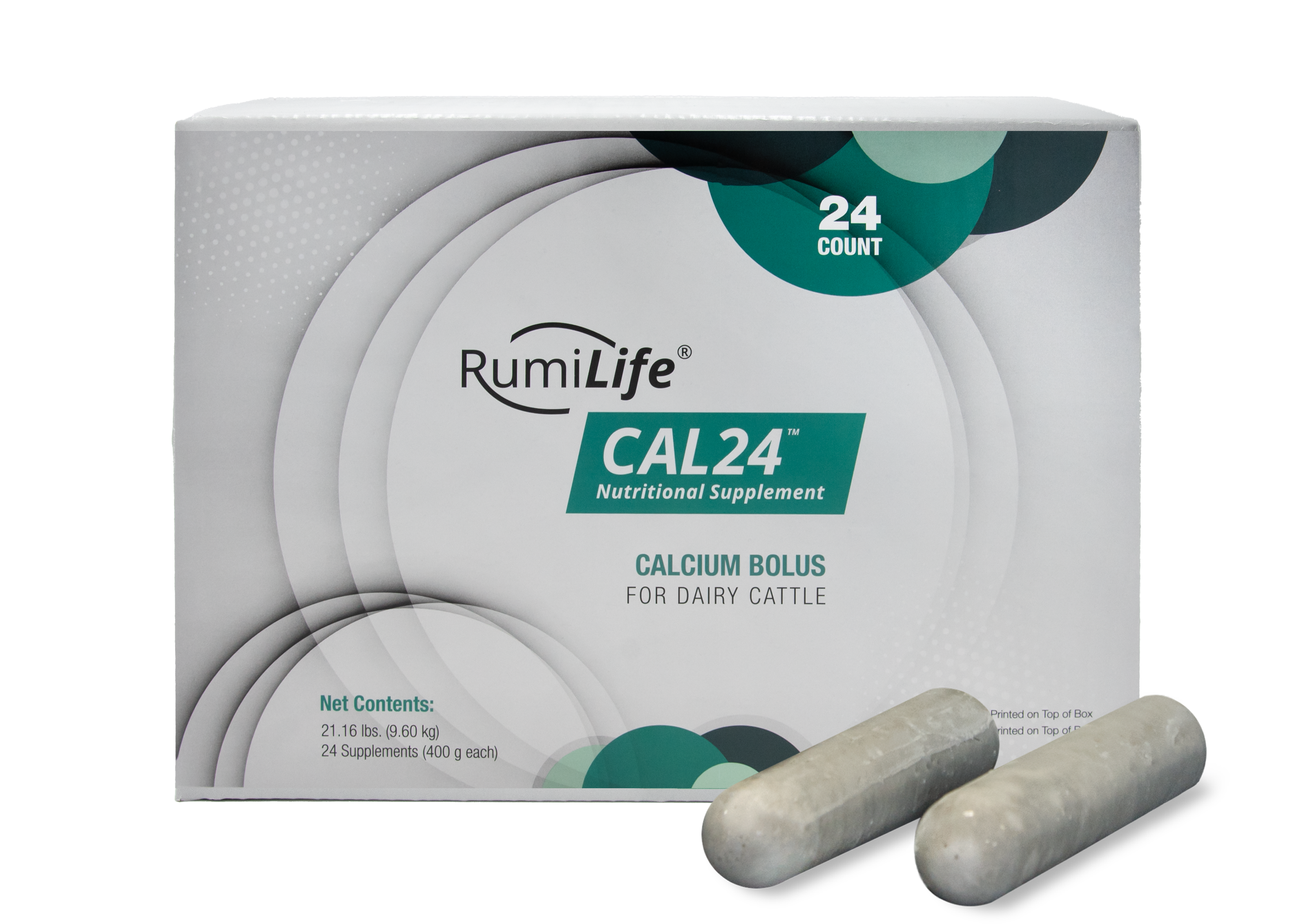 RumiLife CAL24 packaging with boluses